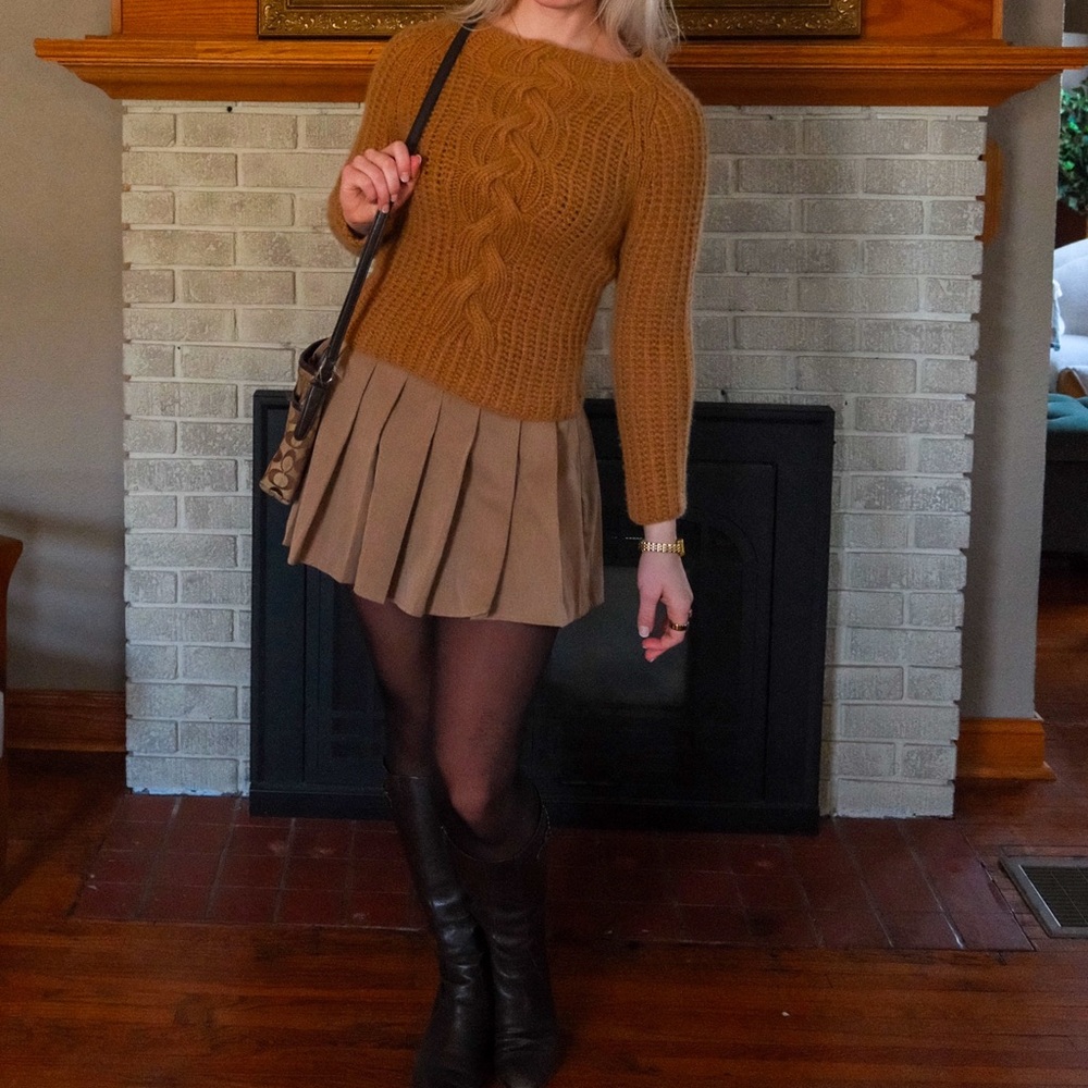 J. Crew 100% Cashmere Cable Knit Sweater
